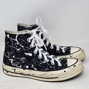 CONVERSE Chuck Taylor 70 Archive Paint Splatter Black Hi Top Men's 5 | Women's 7